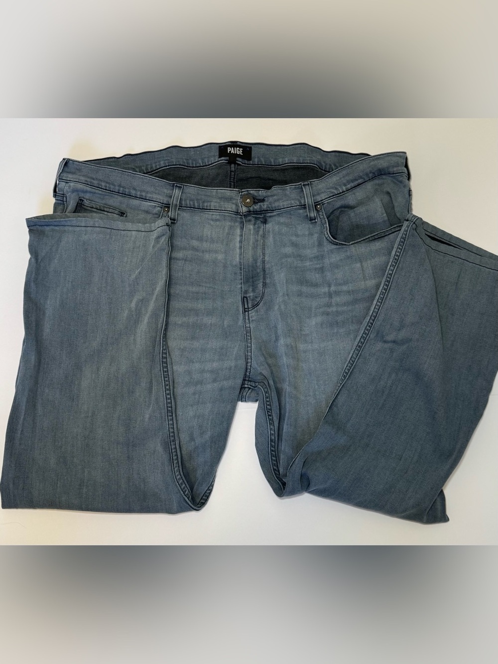 PAIGE Men's Federal Transcend Slim
Straight Jeans Size 42 Gray Big & Tall